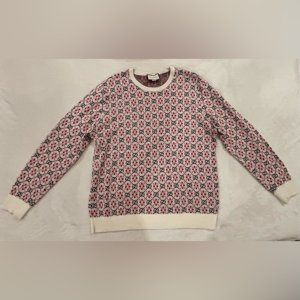 Gucci Red and Black Patterned Knit